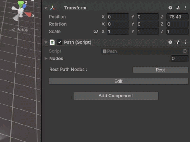 Path Tool with editable points in the Unity editor